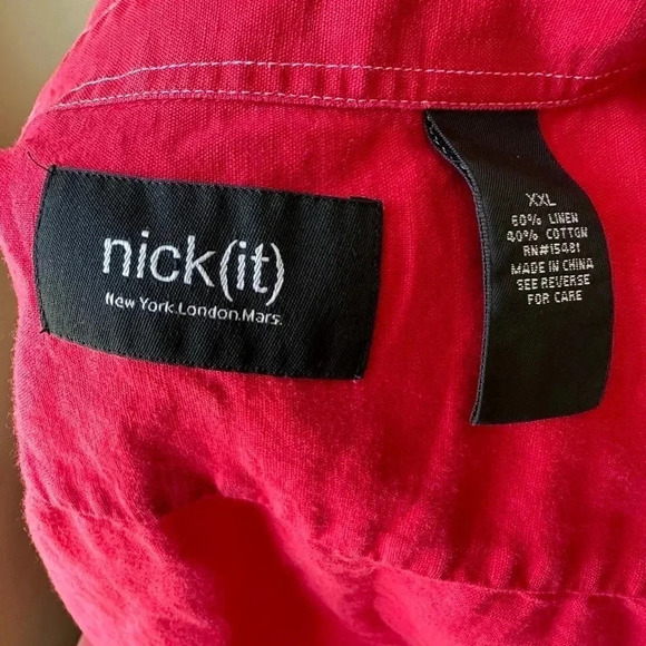 Nick it xxl red button down shirt - Picture 4 of 4
